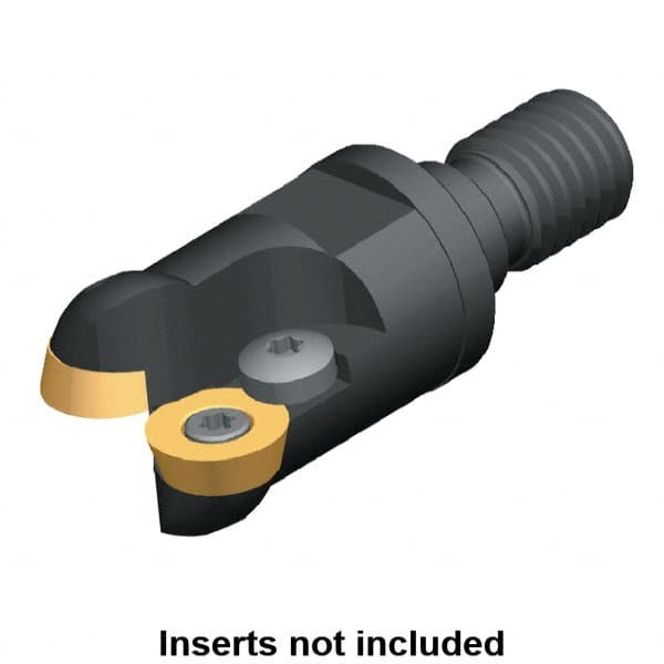 Kennametal - 24mm Cutting Diam, 0.9449" Max Depth of Cut, Modular Connection Indexable Copy End Mill - 2 Inserts, RD.. 12T3.. Insert - Exact Tooling