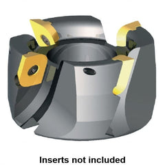 Kennametal - 4 Inserts, 50mm Cut Diam, 22mm Arbor Diam, 10mm Max Depth of Cut, Indexable Square-Shoulder Face Mill - 0/90° Lead Angle, 50mm High, LFEW 1503.. Insert Compatibility, Series RPF - Exact Tooling