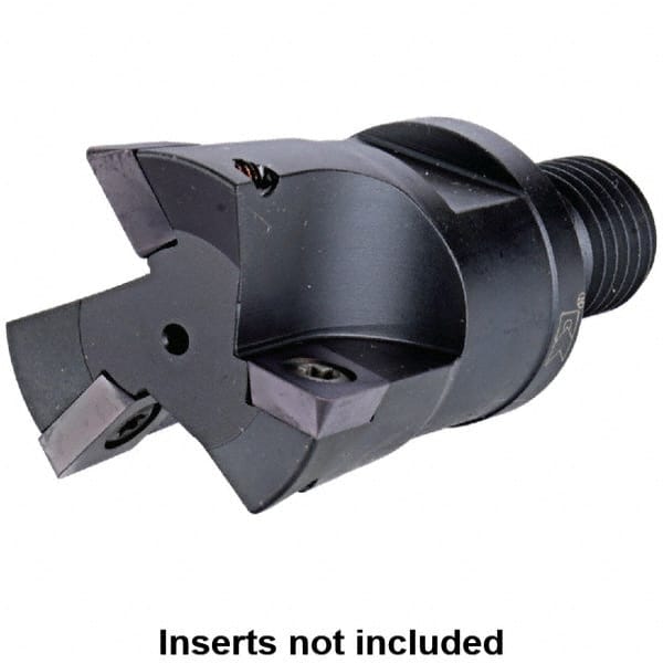 Kennametal - 1.378" Cut Diam, 8mm Max Depth of Cut, 2.6575" OAL, Indexable Square Shoulder Helical End Mill - XD.. 10T3.. Inserts, M16 Modular Connection, Series KMM - Exact Tooling