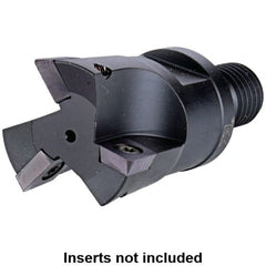 Kennametal - 1.378" Cut Diam, 8mm Max Depth of Cut, 2.6575" OAL, Indexable Square Shoulder Helical End Mill - XD.. 10T3.. Inserts, M16 Modular Connection, Series KMM - Exact Tooling