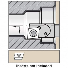 Kennametal - 5.18mm Min Bore Diam, 70mm OAL, 12mm Shank Diam, A-SCLD-S Indexable Boring Bar - 12.7mm Max Bore Depth, CD.. S4T002 Insert, Screw Holding Method - Exact Tooling