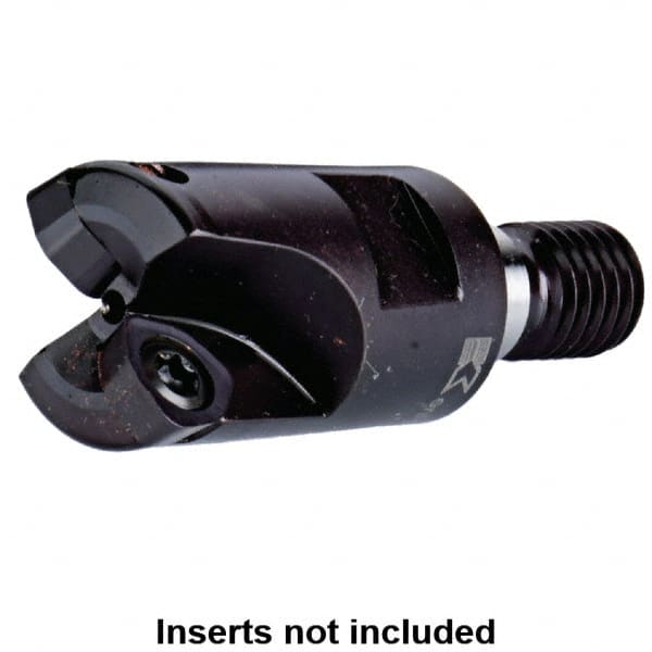 Kennametal - 25mm Cut Diam, 0.0394" Max Depth, M12 Modular Connection Indexable High-Feed End Mill - Screw Holding Method, WP..05X3.. Insert, Through Coolant - Exact Tooling