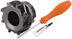 Kennametal - 8 Inserts, 4.012" Cutter Diam, 0.451" Max Depth of Cut, Indexable High-Feed Face Mill - 1-1/4" Arbor Hole Diam, 2-1/2" High, KSSH Toolholder, SD.T 43.. Inserts, Series KSSM - Exact Tooling