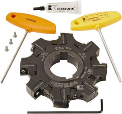Kennametal - Arbor Hole Connection, 0.461" Cutting Width, 1.3386" Depth of Cut, 125mm Cutter Diam, 1.5748" Hole Diam, 8 Tooth Indexable Slotting Cutter - KSSM Toolholder, SD.T 1204.. Insert, Right Hand Cutting Direction - Exact Tooling
