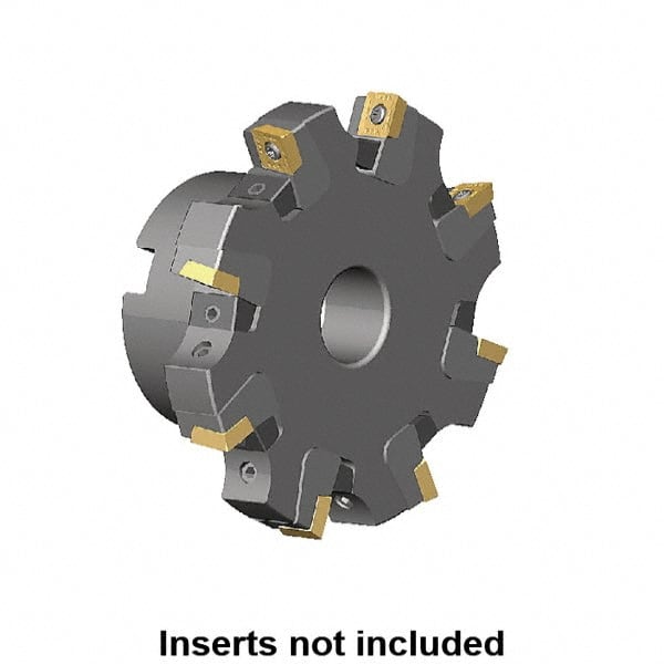Kennametal - Shell Mount Connection, 0.461" Cutting Width, 1.2564" Depth of Cut, 125mm Cutter Diam, 1.2598" Hole Diam, 8 Tooth Indexable Slotting Cutter - KSSM Toolholder, SD.T 1204.. Insert, Right Hand Cutting Direction - Exact Tooling