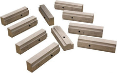 CarveSmart - 1" Wide x 1.71" High x 1" Thick, Flat/No Step Vise Jaw - Soft, Aluminum, Fixed Jaw, Compatible with 6" Vises - Exact Tooling