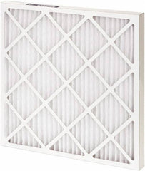Made in USA - 10" Noml Height x 10" Noml Width x 2" Noml Depth, 35% Capture Efficiency, Wire-Backed Pleated Air Filter - MERV 8, Synthetic, Integrated Paperboard Frame, 500 Max FPM, 250 CFM, For Any Unit - Exact Tooling