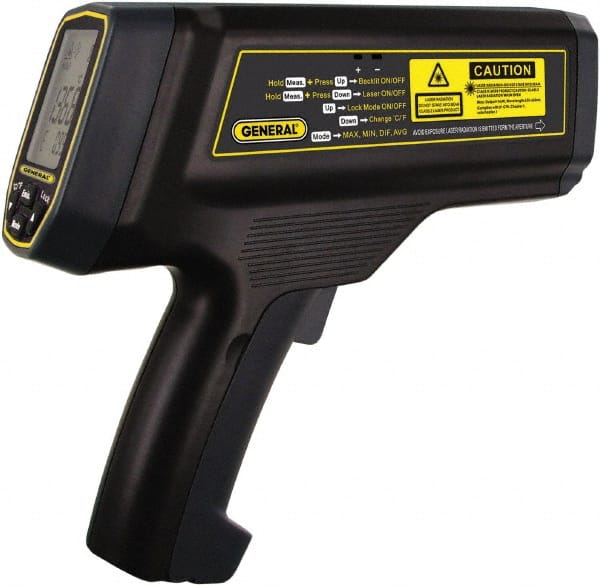 General - 200 to 1200°C (392 to 4352°F) Infrared Thermometer - 100:1 Distance to Spot Ratio - Exact Tooling