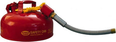 Eagle - 1 Gal Steel Type II Safety Can - 7-1/4" High x 11-1/4" Diam, Red - Exact Tooling