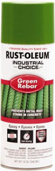 Rust-Oleum - Green Rebar, Gloss, Rebar Coating Spray Paint - 8 Sq Ft per Can, 12 oz Container - Exact Tooling