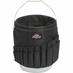 Bucket Boss - 44 Pocket General Purpose Holster - Polyester, Black, 11" Wide x 11" High - Exact Tooling