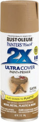 Rust-Oleum - Nutmeg, Satin, Enamel Spray Paint - 8 Sq Ft per Can, 12 oz Container, Use on Multipurpose - Exact Tooling