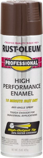 Rust-Oleum - Dark Brown, Gloss, Rust Proof Enamel Spray Paint - 14 Sq Ft per Can, 15 oz Container, Use on Multipurpose - Exact Tooling
