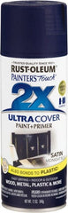 Rust-Oleum - Midnight Blue, Satin, Enamel Spray Paint - 8 Sq Ft per Can, 12 oz Container, Use on Multipurpose - Exact Tooling
