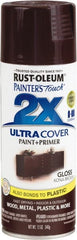 Rust-Oleum - Kona Brown, Gloss, Enamel Spray Paint - 8 Sq Ft per Can, 12 oz Container, Use on Multipurpose - Exact Tooling