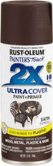 Rust-Oleum - Espresso, Satin, Enamel Spray Paint - 8 Sq Ft per Can, 12 oz Container, Use on Multipurpose - Exact Tooling