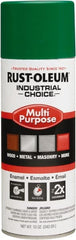 Rust-Oleum - Emerald Green, Gloss, Enamel Spray Paint - 15 to 25 Sq Ft per Can, 12 oz Container, Use on Multipurpose - Exact Tooling