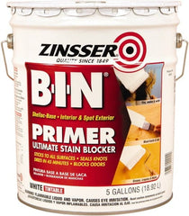 Rust-Oleum - 5 Gal White Shellac Primer - 1000 Sq Ft Coverage, 540 gL Content, Quick Drying, Interior/Exterior - Exact Tooling