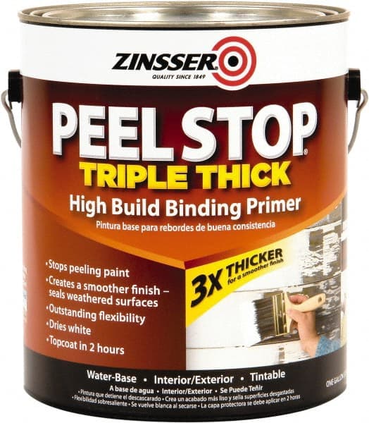 Rust-Oleum - 1 Gal White Peel Stop Primer - 50 to 200 Sq Ft Coverage, <100 gL Content, Quick Drying, Interior/Exterior - Exact Tooling