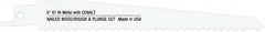 Disston - 12" Long x 3/4" Thick, Bi-Metal Reciprocating Saw Blade - Straight Profile, 10 to 14 TPI, Toothed Edge, Universal Shank - Exact Tooling