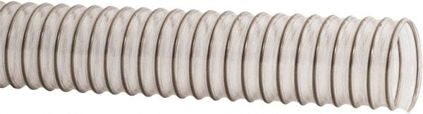 Hi-Tech Duravent - 4" ID, 5 Hg Vac Rating, 7 psi, Polyurethane Vacuum & Duct Hose - 25' Long, Clear, 6-1/2" Bend Radius, -65 to 200°F - Exact Tooling