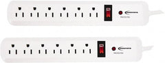 innovera - 6 Outlets, 120 Volts, 15 Amps, 4' Cord, Surge Power Outlet Strip - Floor Mount, 5-15R NEMA Configuration - Exact Tooling