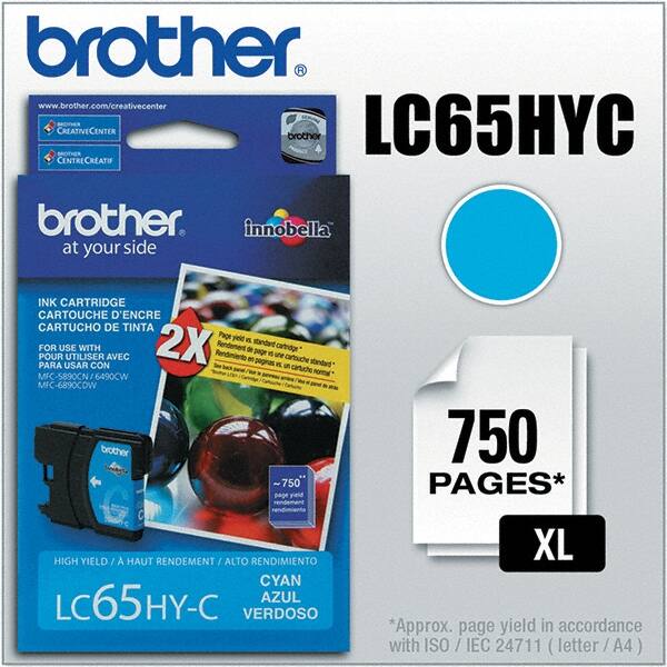 Brother - Cyan Ink Cartridge - Use with Brother MFC-5890CN, 5895CW, 6490CW, 6890CDW - Exact Tooling