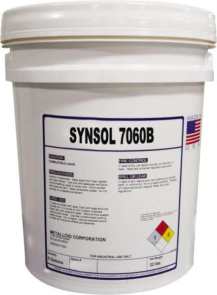 Metalloid - SynSol 7060B, 5 Gal Pail Cutting Fluid - Semisynthetic - Exact Tooling