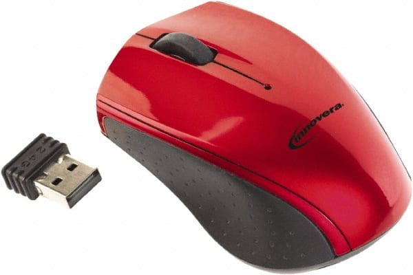 innovera - Red, Black Mouse - Use with Mac OS X, Windows 2000, XP, Vista, 7 - Exact Tooling