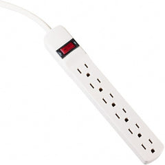 innovera - 6 Outlets, 120 Volts, 15 Amps, 15' Cord, Power Outlet Strip - 5-15R NEMA Configuration - Exact Tooling