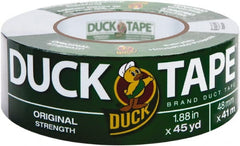Duck - 1-7/8" x 45 Yds Gray Duct Tape - 9 mil, Rubber Adhesive, Vinyl Backing, 22 Lb/ln Tensile Strength, Series DUC - Exact Tooling