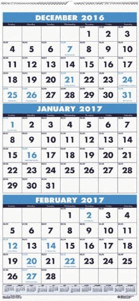 House of Doolittle - 7 Sheet, 8 x 17", Wall Calendar - Exact Tooling
