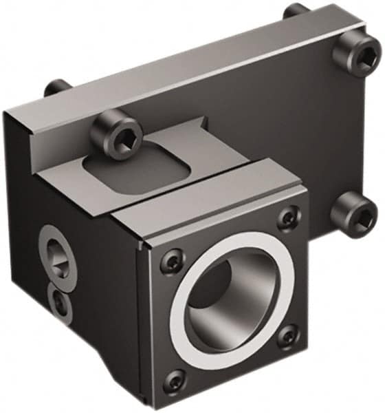 Sandvik Coromant - Left Hand Cut, C5 Modular Connection, Adapter/Mount Lathe Modular Clamping Unit - 50mm Square Shank Diam, 3.189" OAL, Through Coolant - Exact Tooling