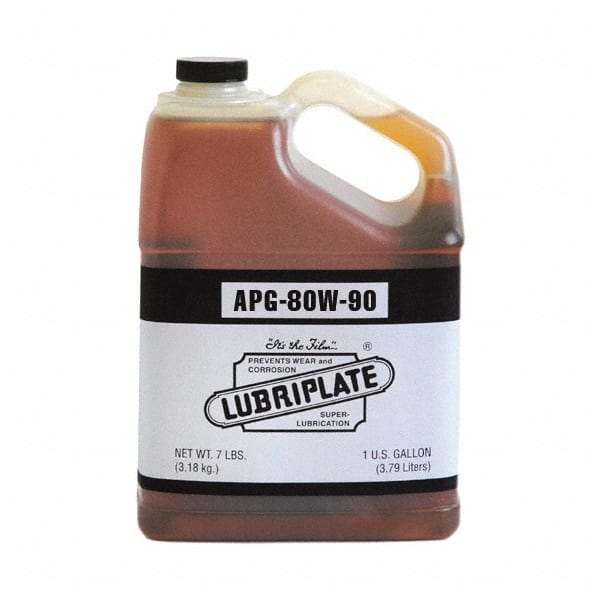 Lubriplate - 1 Gal Bottle, Mineral Gear Oil - 15°F to 280°F, 650 SUS Viscosity at 100°F, 84 SUS Viscosity at 210°F, ISO 100 - Exact Tooling