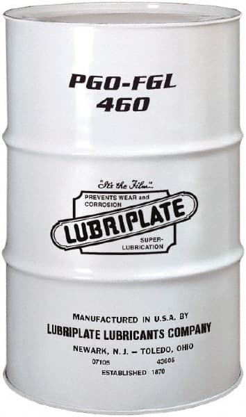 Lubriplate - 55 Gal Drum, Synthetic Gear Oil - 17°F to 443°F, 477 St Viscosity at 40°C, 83 St Viscosity at 100°C, ISO 460 - Exact Tooling