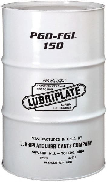 Lubriplate - 55 Gal Drum, Synthetic Gear Oil - -3°F to 443°F, 150 St Viscosity at 40°C, 25 St Viscosity at 100°C, ISO 150 - Exact Tooling