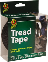 Duck - Black Solid Color Anti-Slip Vinyl Tape - 2" Wide x 15' Long, General Traffic - Exact Tooling