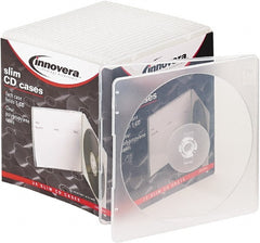 innovera - 1 Compartment, 5 Inch Wide x 3/16 Inch Deep x 5-5/8 Inch High, CD Case - Polypropylene, Clear - Exact Tooling