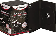 innovera - 1 Compartment, 5-3/8 Inch Wide x 1/2 Inch Deep x 7-1/2 Inch High, DVD Case - Plastic, Black - Exact Tooling
