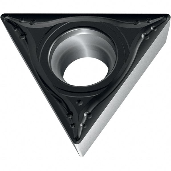 Walter - TCMT32.51 MP4 Grade WPP10S Carbide Turning Insert - 60° Triangle, 3/8" Inscr Circle, 5/32" Thick, 1/64" Corner Radius - Exact Tooling