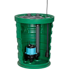 Little Giant Pumps - Sump Pump Systems; Type: Sump Pump System ; Voltage: 115 ; Contents: Basin, cover, gaskets and hardware, ECM switch assembly and hardware, discharge pipe, vent pipe, coupling, grommet, pump - Exact Tooling