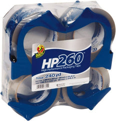 Duck - 1-7/8" x 60 Yd Clear Acrylic Adhesive Packaging Tape - Polypropylene Film Backing, 3.1 mil Thick, 35 Lb Tensile Strength, Series DUC - Exact Tooling