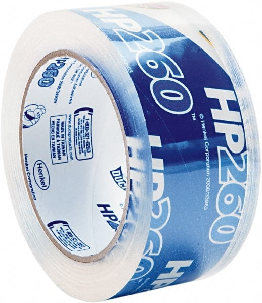 Duck - 1-7/8" x 60 Yd Clear Acrylic Adhesive Packaging Tape - Polypropylene Film Backing, 3.1 mil Thick, 31 Lb Tensile Strength, Series DUC - Exact Tooling