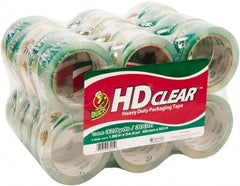 Duck - 1-7/8" x 55 Yd Clear Acrylic Adhesive Packaging Tape - Polypropylene Film Backing, 2.6 mil Thick, 31 Lb Tensile Strength, Series DUC - Exact Tooling