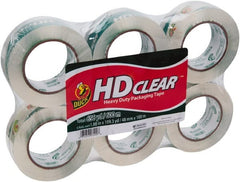 Duck - 1-7/8" x 110 Yd Clear Acrylic Adhesive Packaging Tape - Polypropylene Film Backing, 2.6 mil Thick, 31 Lb Tensile Strength, Series DUC - Exact Tooling