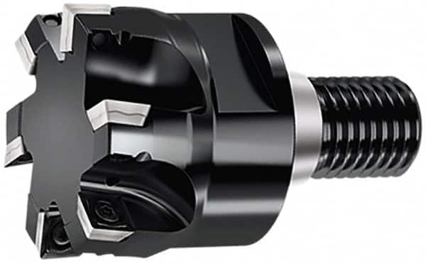 Walter - 24.99mm Cut Diam, 6.5mm Max Depth of Cut, 35mm OAL, Indexable Square Shoulder End Mill - SD..09T3.. Inserts, T22 Modular Connection, 90° Lead Angle, Through Coolant, Series M4132 - Exact Tooling