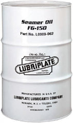 Lubriplate - 55 Gal Drum Mineral Seamer Oil - SAE 40, ISO 150, 109 cSt at 40°C & 12 cSt at 100°C, Food Grade - Exact Tooling
