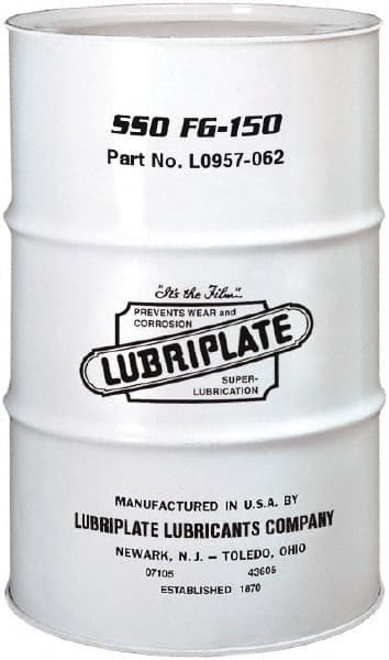 Lubriplate - 55 Gal Drum, Synthetic Seamer Oil - SAE 50, ISO 150, 151.1 cSt at 40°C, 20.25 cSt at 100°C, Food Grade - Exact Tooling