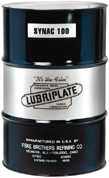 Lubriplate - 55 Gal Drum, ISO 100, SAE 30, Air Compressor Oil - 35°F to 350°, 510 Viscosity (SUS) at 100°F, 60 Viscosity (SUS) at 210°F - Exact Tooling