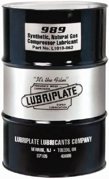 Lubriplate - 55 Gal Drum, ISO 150, SAE 40, Air Compressor Oil - 7°F to 373°, 138 Viscosity (cSt) at 40°C, 24 Viscosity (cSt) at 100°C - Exact Tooling